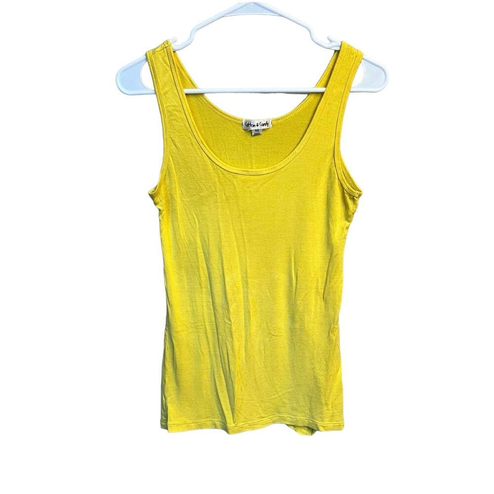 Cotton Candy Bright Yellow Tank Top Size Medium